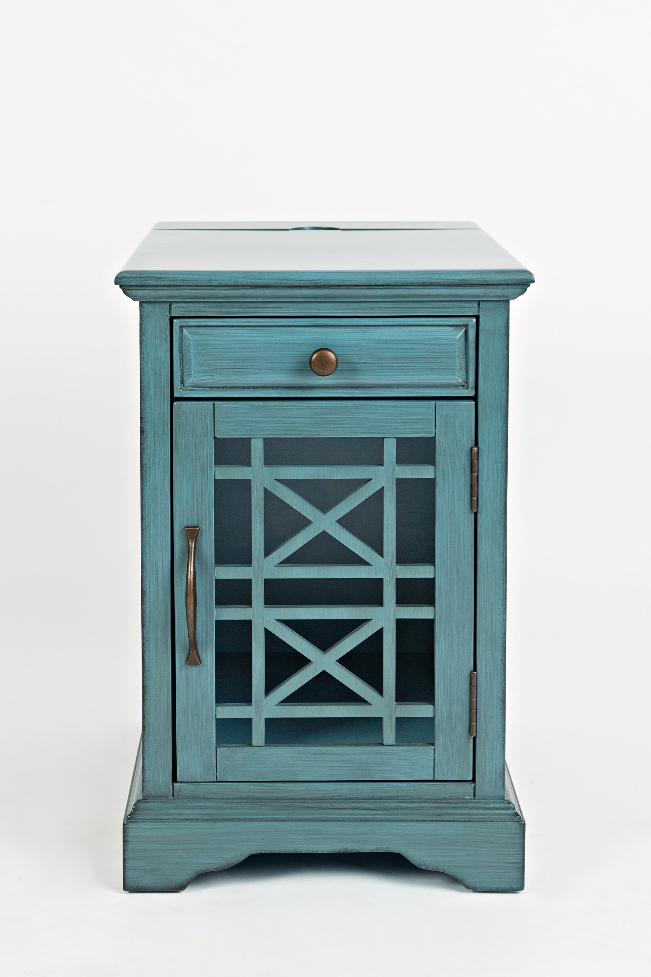 Chairside table with power top